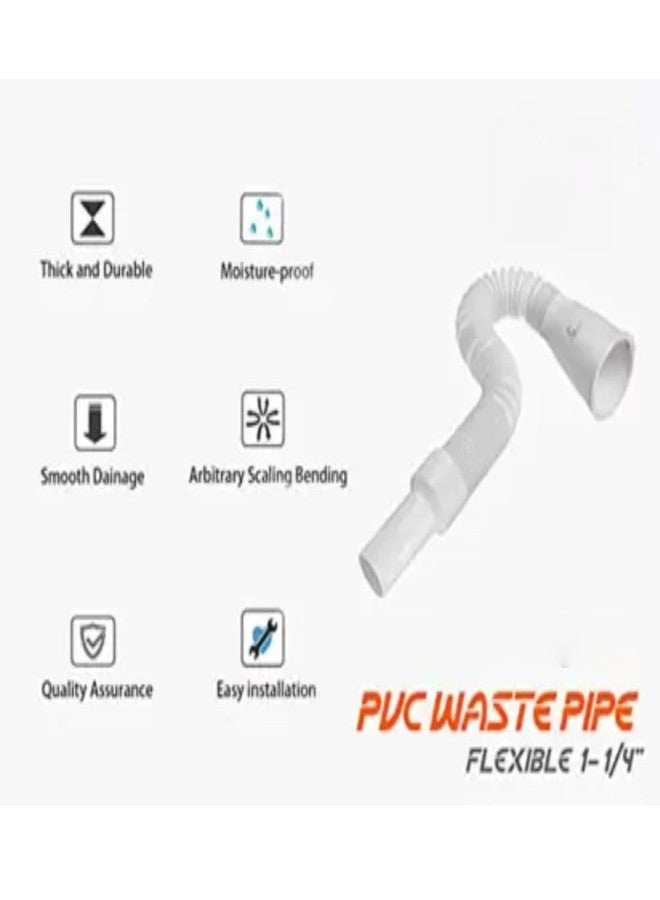 ENNIUS Efficient Drainage Solutions: PVC Waste Pipe for Wash basin and Kitchen Sink | Hose Pipe Drain Hose Outlet Tube Connector for Basin Downcomer | sink pipes for kitchen | kitchen accessories. - Image 4